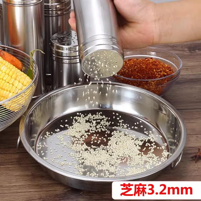 Seasoning Container Set Stainless Steel Spice Jars Spices Organizer Kitchen Sugar Jar Bbq Salt Pepper Set