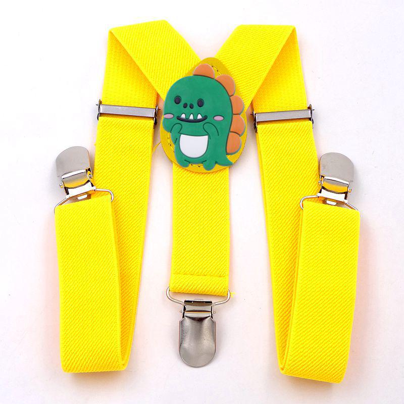 Beige Cartoon-Hosenträger in Y-Form mit 3 Clips für Jungen und Mädchen