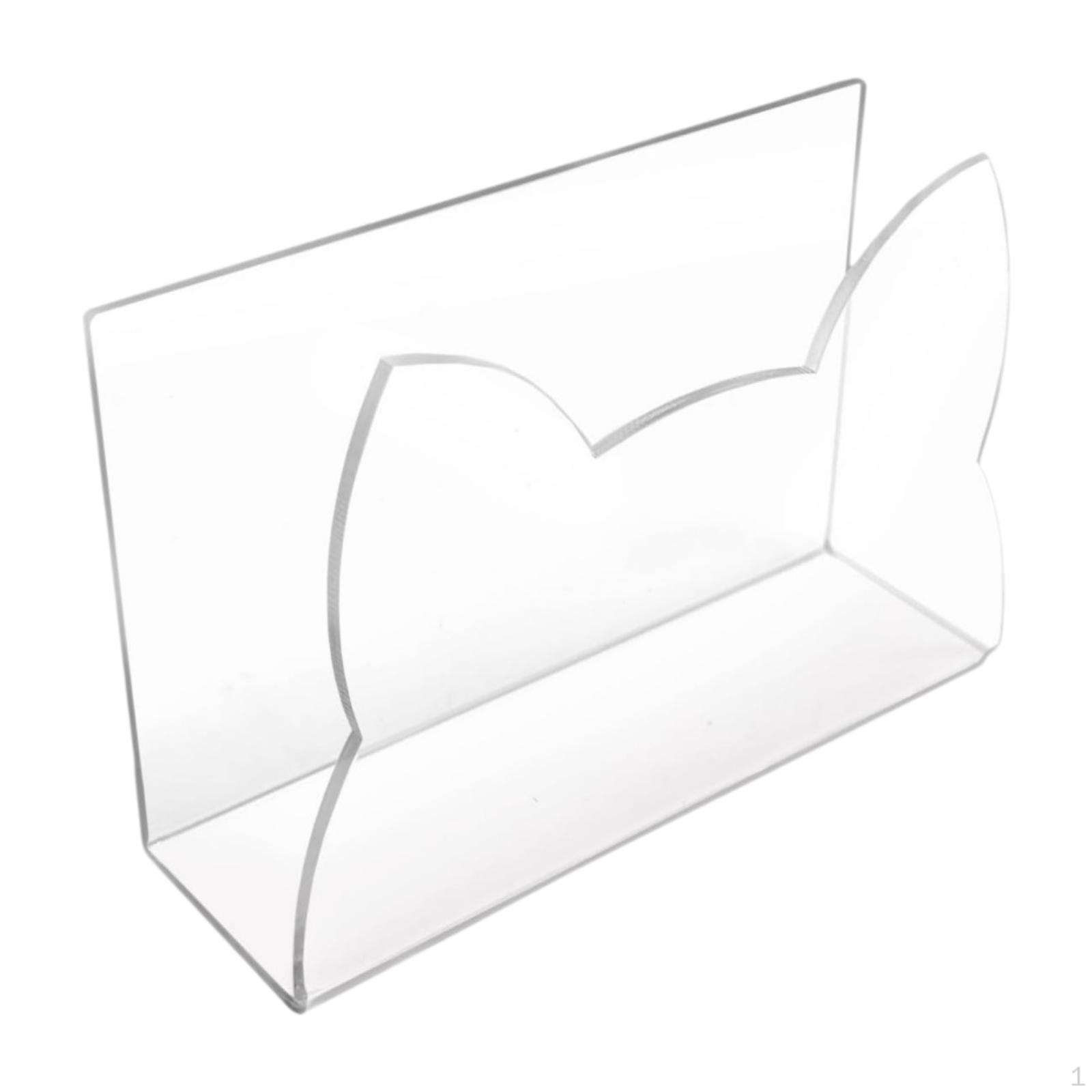

Acrylic Mail Holder Clear Easy Access Multipurpose Practical Letter Stand Desk Organizer for Desktop