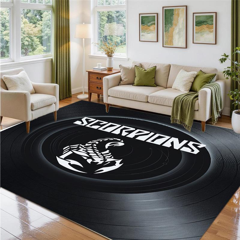 Scorpions Design Crystal Velvet Rug Soft Decorative Mat for Bedroom Entrance