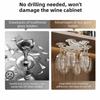 No Punching Glasses Hanging Rack Wall Mounted Goblet Hanging Rack Red Wine Cup Holder  Dining Rooms