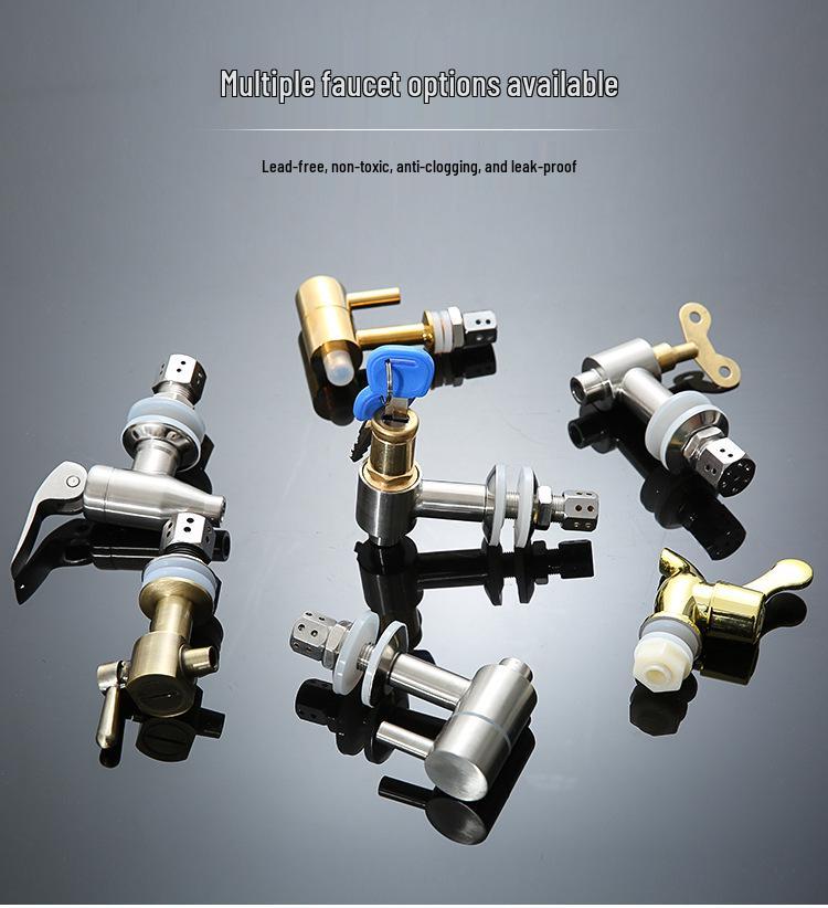 304 Edelstahl Infusionsbehälter Wasserhahn mit Keramikauslauf und Kupferventilschalter