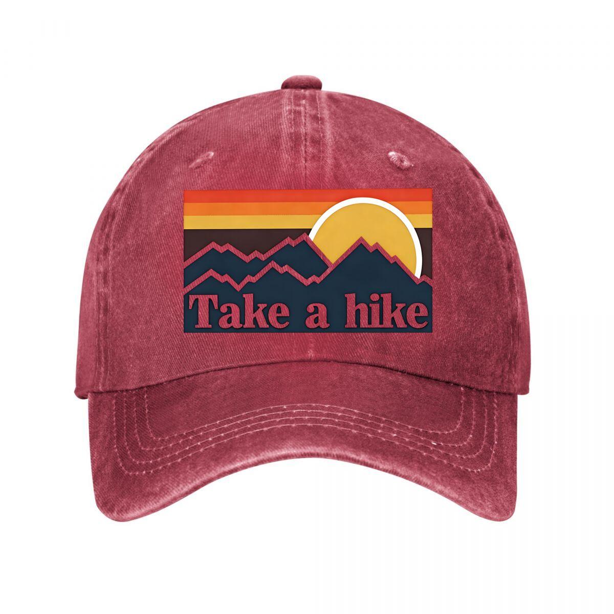 Vintage Take A Hike Cap For Hiking Outdoor Washed Baseball Cap Adjustable