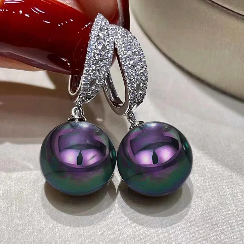 

2026 New High End Personalized Magic Black Earrings with Future Fashion Design Earrings Zircon Original Design Jewelry