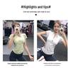 2025 Women's Breathable Short Sleeve Yoga Top: Zipper & Drawstring Design for Fitness and Running
