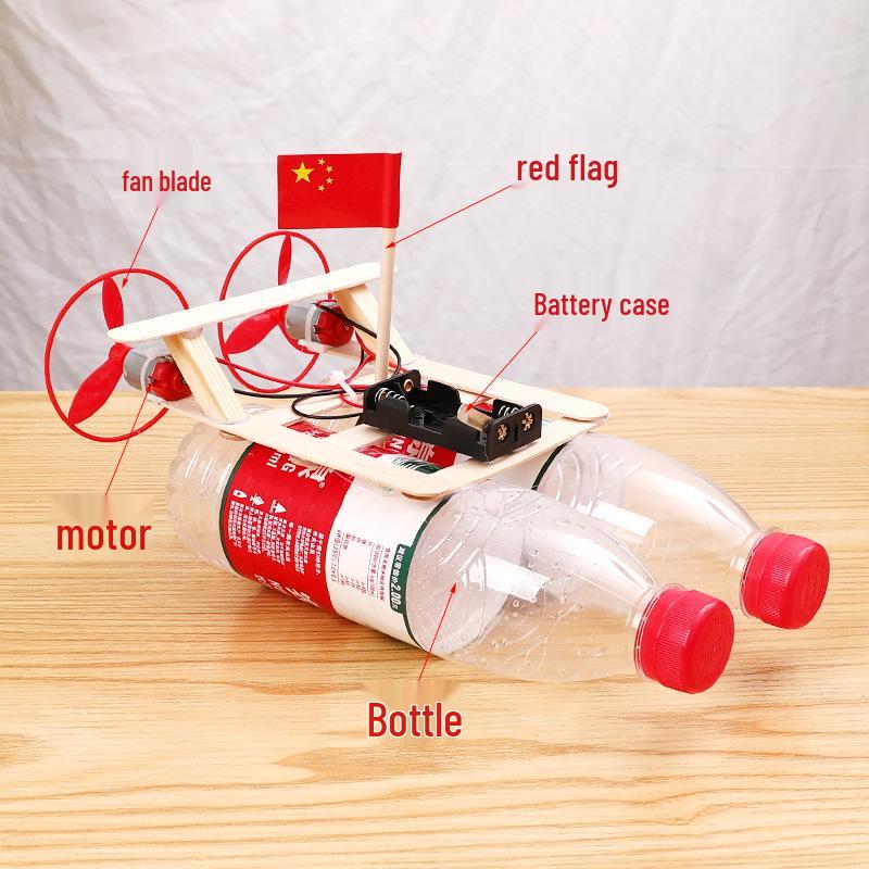 Handmade Children's Educational Science Toy Kit: Yacht Boat for Ages 7-14