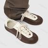 Fashion Niche Design Ballet Style Soft Soled Men's Low Top Casual Shoes 2025 Autumn New Color Block Retro Comfortable Versatile sneakers
