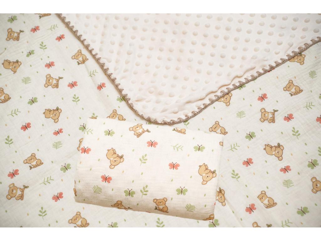 Bean Blanket: Pure Cotton Soft Gauze Baby Towel & Swaddle Quilt for Newborns and Children - Spring/Summer.