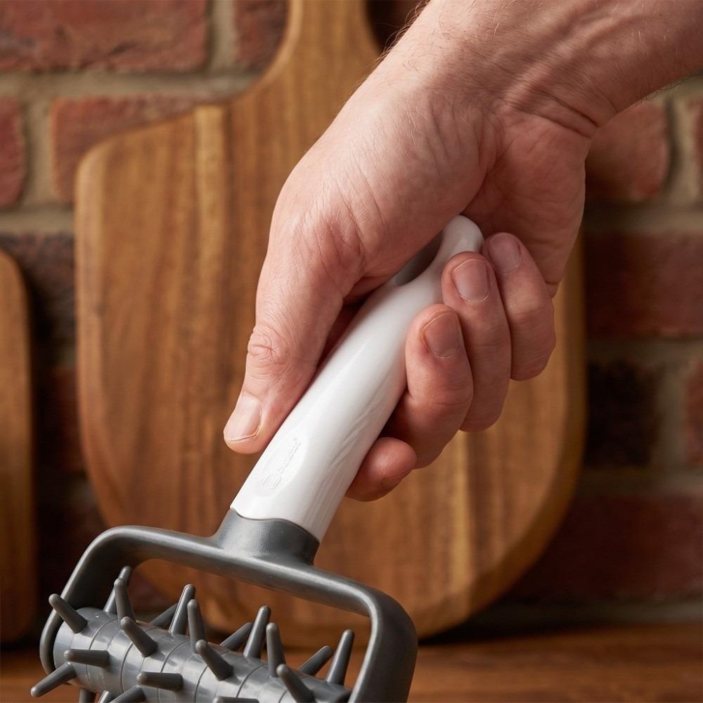 Food-Grade Dough Docker Roller Handheld Pizza Roller Spikes Docking Tool  Pizza Bread Crackers серый