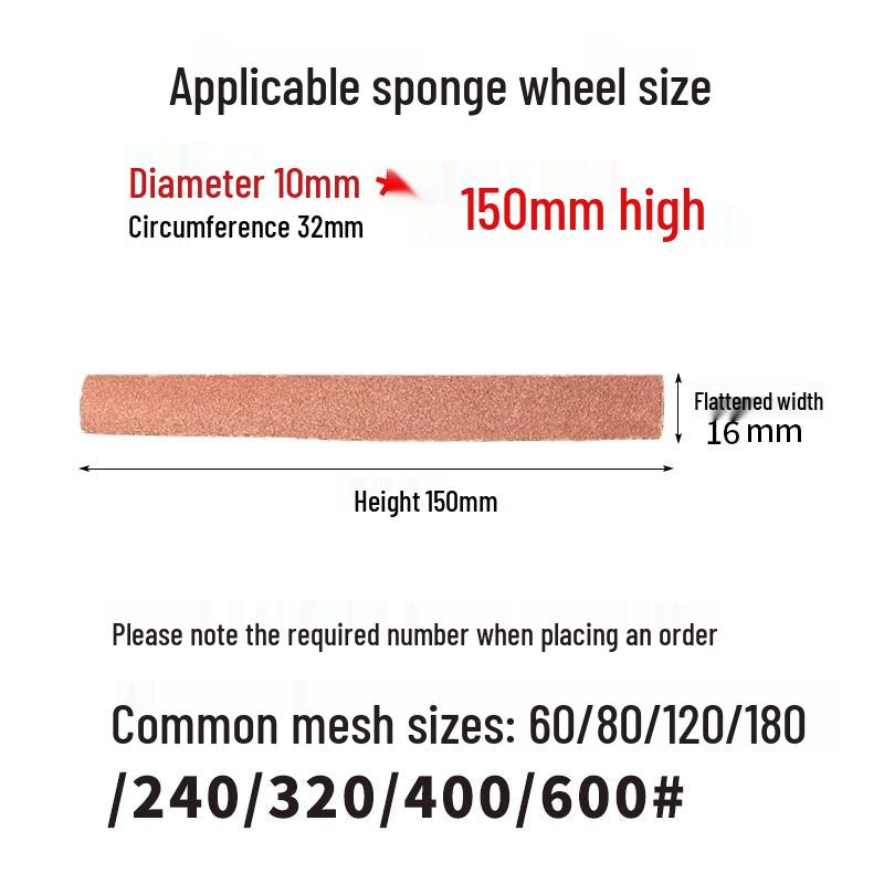 

Sponge Wheel Sanding Drum: Polishing Wheel for Woodworking & Metal Grinding