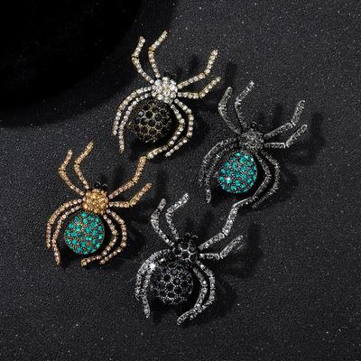 Halloween Retro Spider Diamond Brooch Hot Alloy Brooch Creative Fashion Alloy Clothing Accessories In Europe and America.