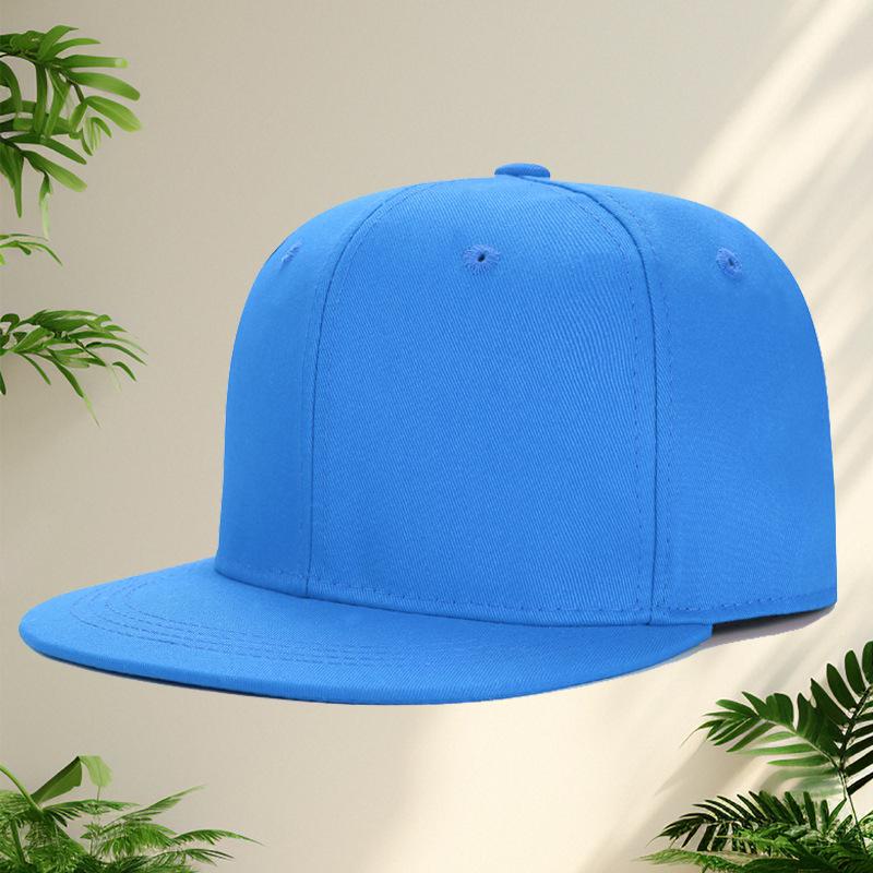 Cotton flat edge hat embroidery hip hop flat brim hat custom hip hop hat men's and women's fashion trends