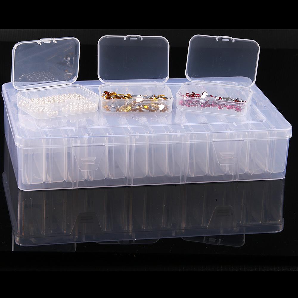Large 26 Slots Diamond Embroidery Box Diamond Painting Cross Stitch Tools Accessory Boxes Case Useful Storage Dismountable