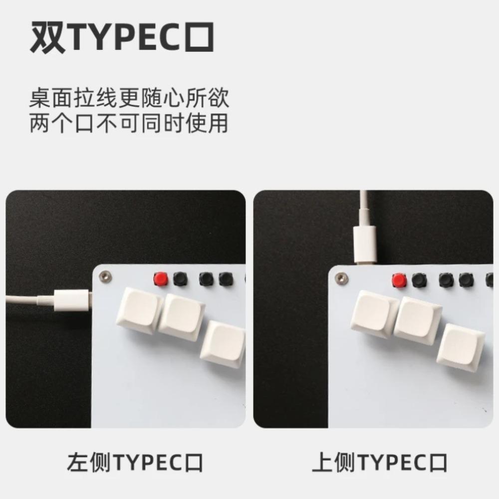 HitBox Mini Keyboard Portable Arcade Joystick Street Fighter Gaming Accessories for PC GP2040-CE Hot Swap Ergonomic Keyboard