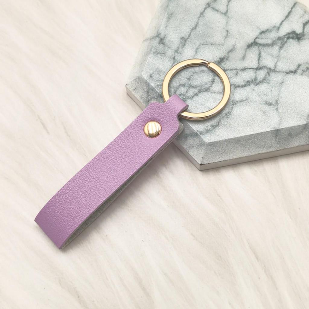 Creative Solid Color PU Leather Keychain | Small Gift for Business