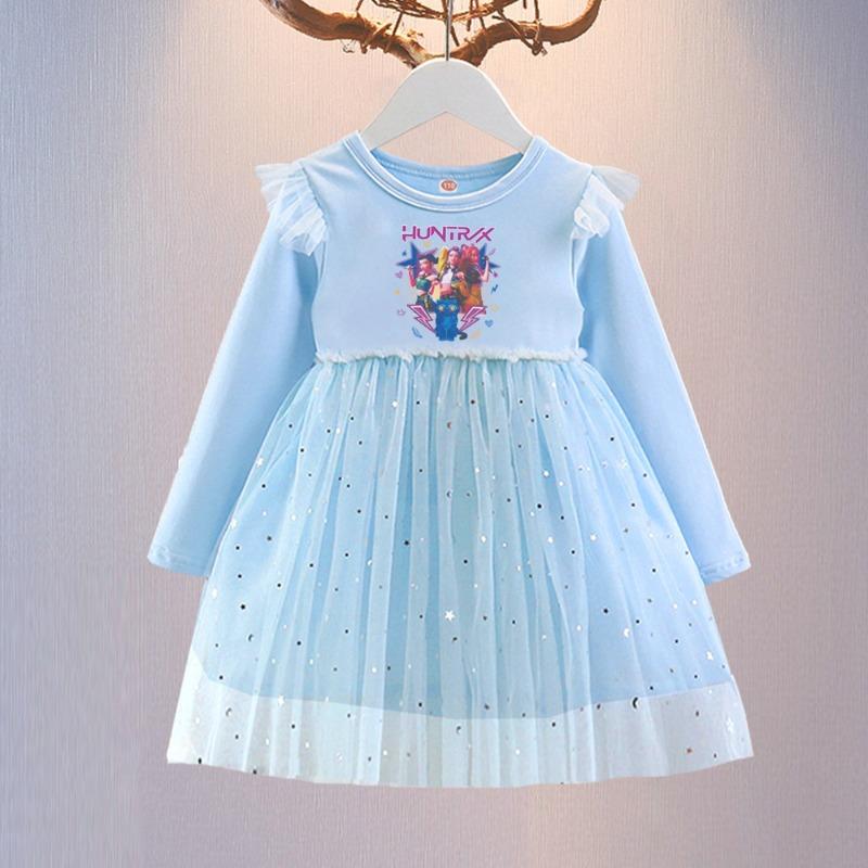 New children's clothing girls' dress spring and autumn children's tutu skirt HUNTR/X princess dress witch hunter skirt