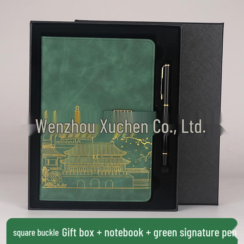 Chinese Style A5 Business Notebook Gift Set