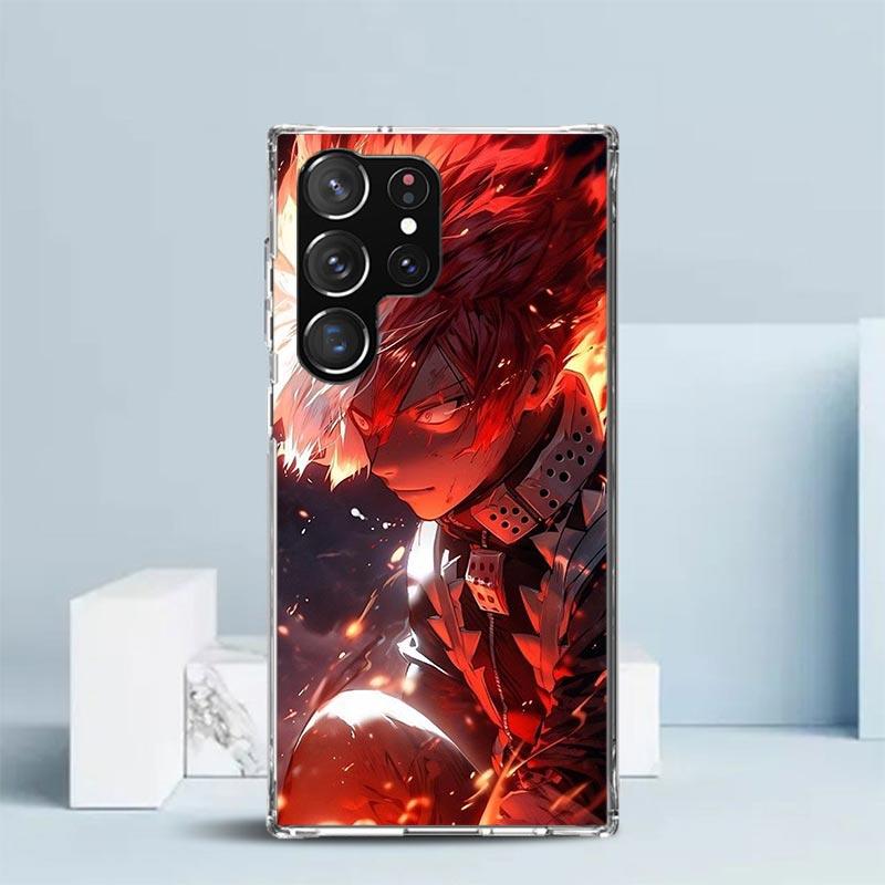Todoroki Shoto MHA My Hero Soft Cover for Samsung Galaxy S25 Edge S26 S24 S23 Ultra Phone Case S22 S21 Plus S20 FE Print Pattern