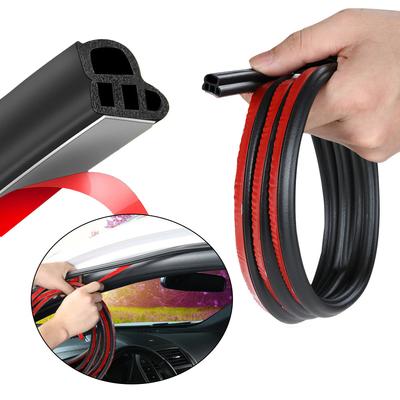 Car Double Layer Sealing Sticker Auto Door Rubber Seal Strips Door Trunk Sound Insulation Weatherstrip L-type Noise Seal Strip