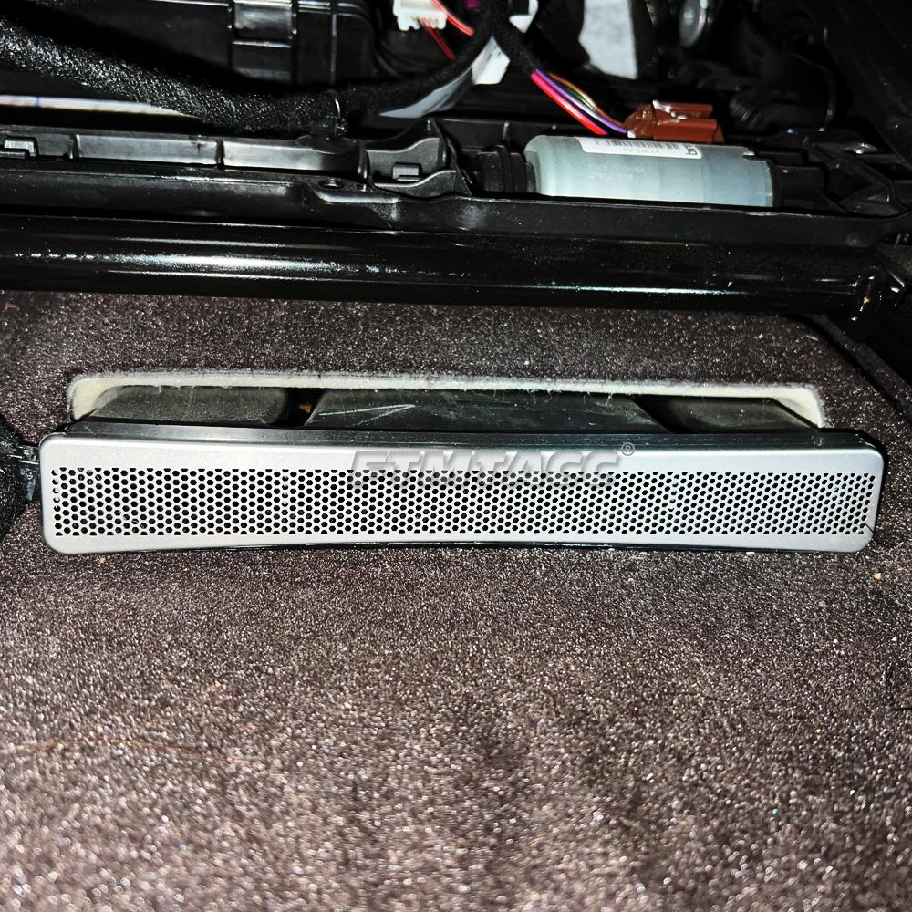 Sete i rustfritt stål AC Varme Gulv Klimaanlegg Kanalventil Utløpsgitter Deksel For Mercedes Benz E/C/GLC Klasse W213 W205