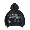 Y2K Spring Street Trend Patch Printed Hoodie Loose Pullover Men's and Women's Sweater