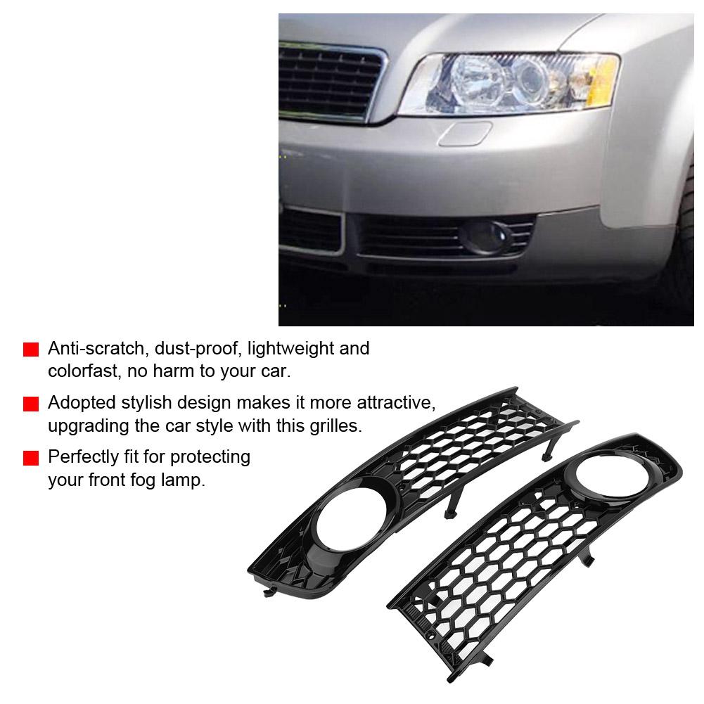 2 Pcs For Front Bumper Fog Light Grille Fog Lamp Grilles Grille Side Lower Base Abdominal Material Stylish Design Sy Installation
