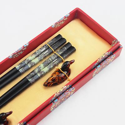 wood chopsticks 2 pairs with holders Chinese characteristics China Affairs presents best gift chopsticks souvenir