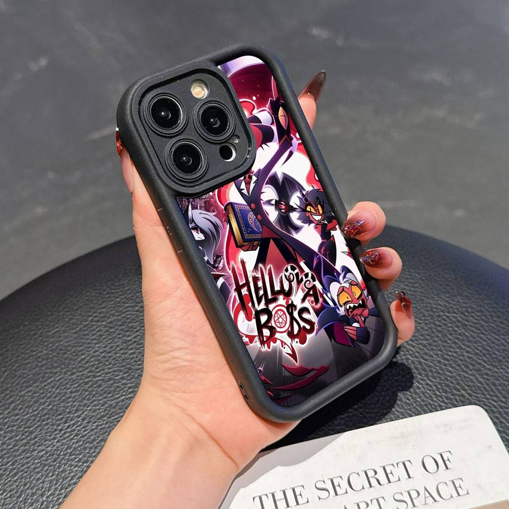 

H-Hazbin Hotel Phone Case For iPhone 11 12 13 14 15 16 17 Pro Max Shockproof Soft TPU Back Cover iPhone 15 plus