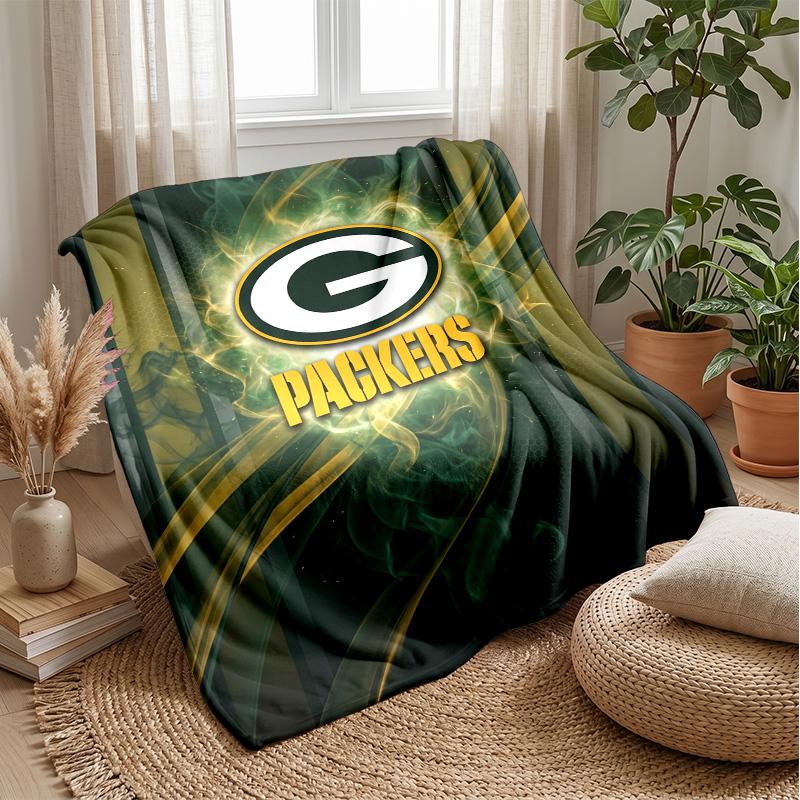 Coperta in Flanella Pile Green Bay Packers Coperta Calda e Accogliente per Divano Letto Viaggio Uso Stagionale