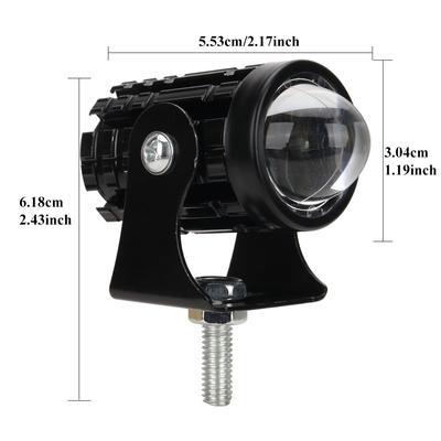 1PCS Mini Driving Light LED HeadLight Spotlight Dual Color for ATV ATV Scooter Driving Fog Lamp Motorbike Accessories