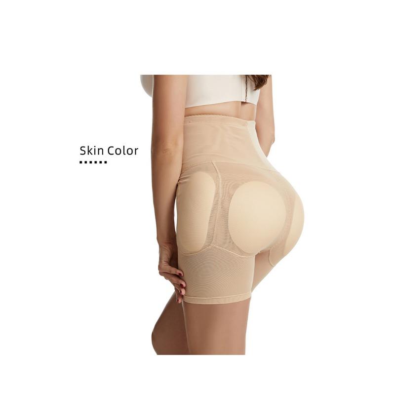 High Waist Tummy Control Shapewear Pants With Sponge Pads For Butt Lifting Hip Enhancement
