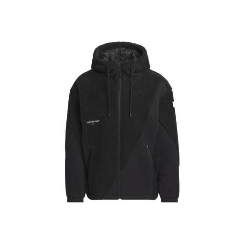 adidas Lounge Solid Color Logo Patch Loose-Fit Sports Casual Jacket Men s Black S чёрный