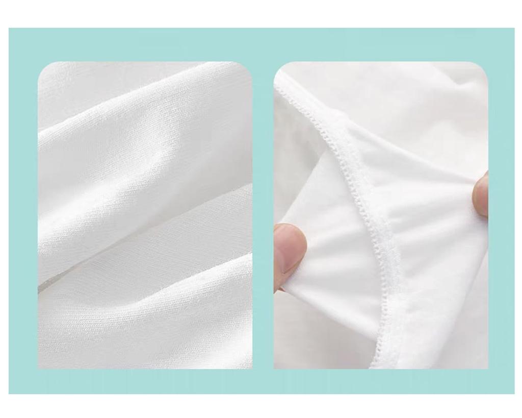 VVZ Disposable Ideal for Disaster and Overseas Individually Wrapped Panties, 7-Pack, 100% Cotton, Women's, Hospitalization, Preparedness, Travel,