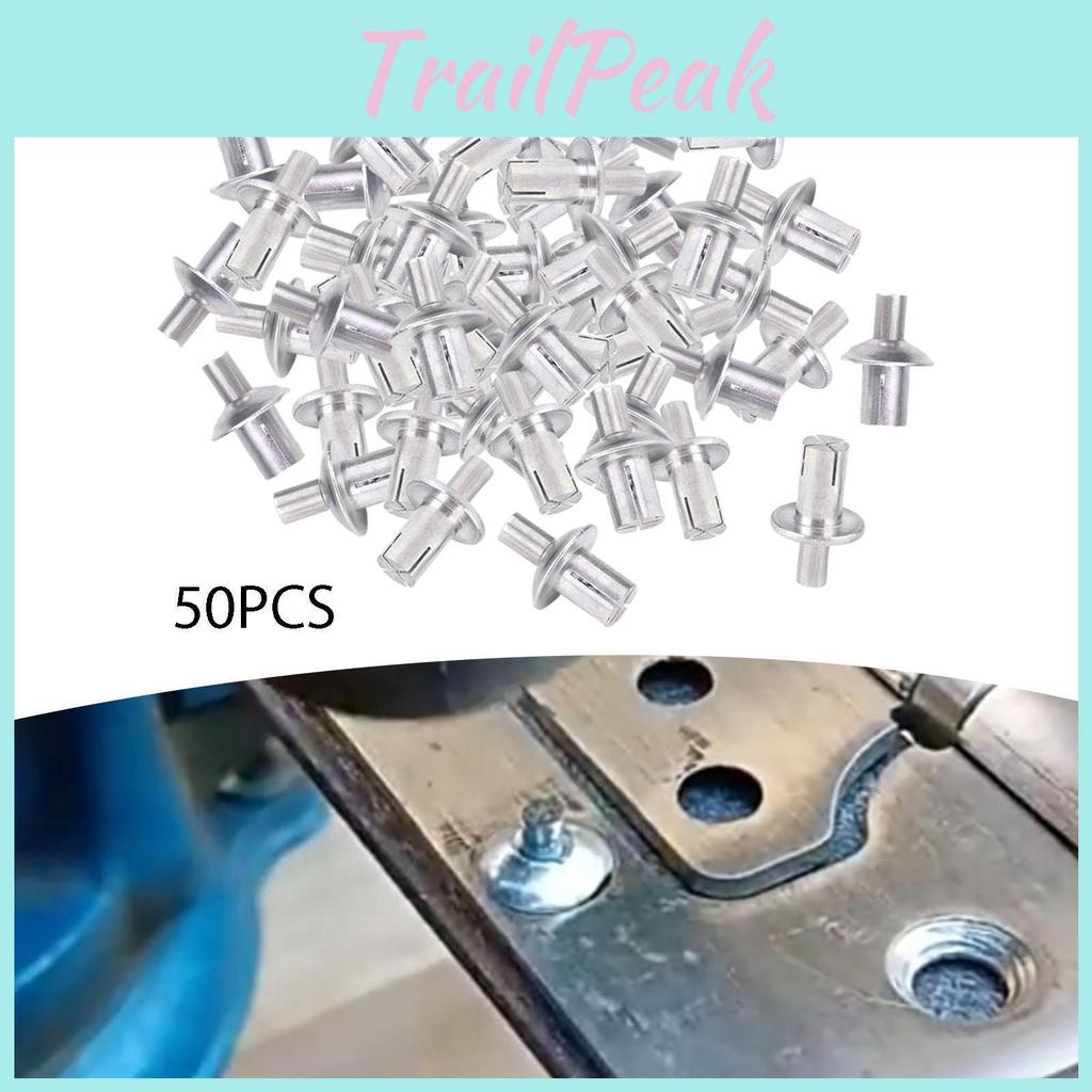 Pieces 50 Screws Expansion Nails Hammer Drive Head Piercing Rivets Cabinet Fixing For