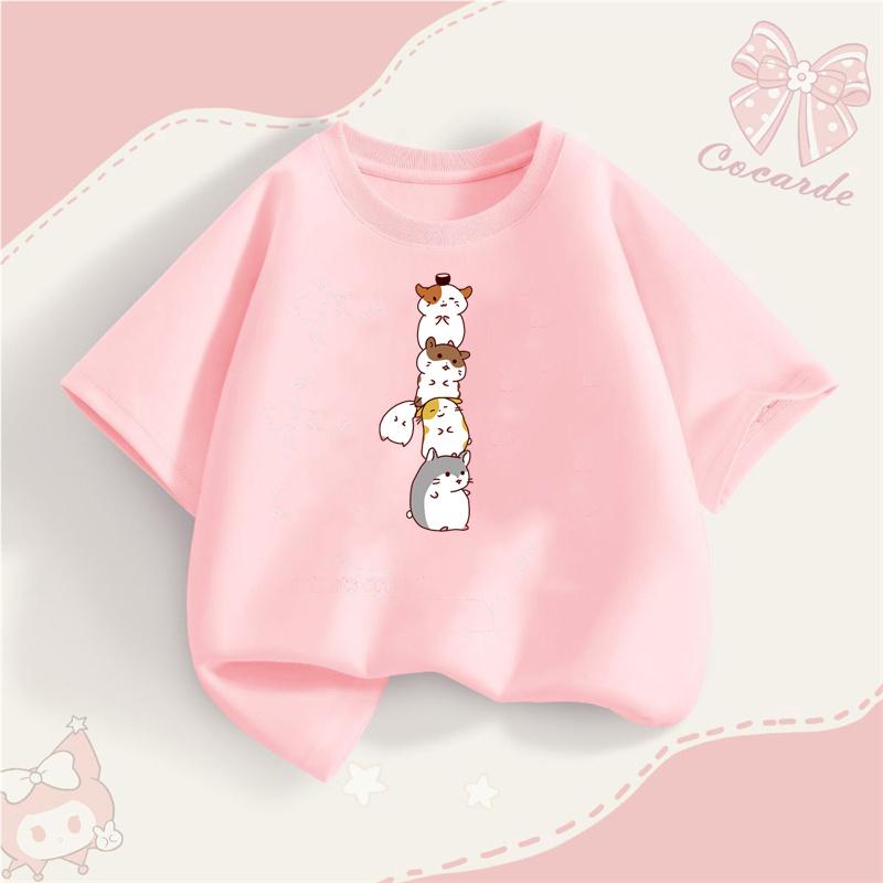 Mouse T-Shirts for Newborn Girls Summer Short Sleeved Tops Baby Girl Cute Cat Clothes