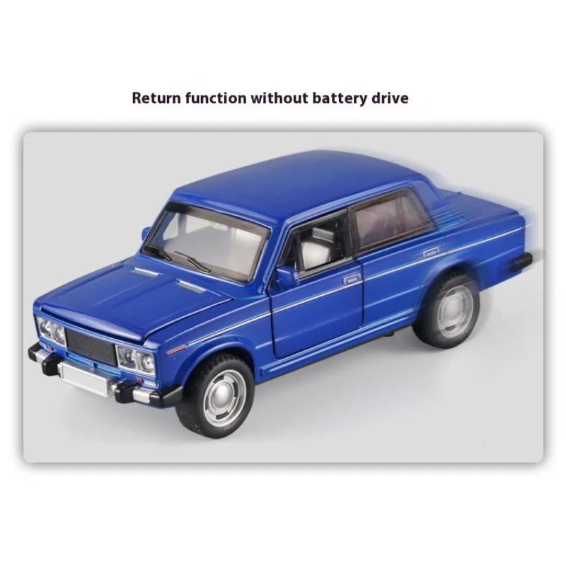 1/32 Retro LADA Alloy Car Model Toys, Car Center Console Interior Decorations, Cool Desktop Ornaments, Adult Christmas/Birthday Gifts