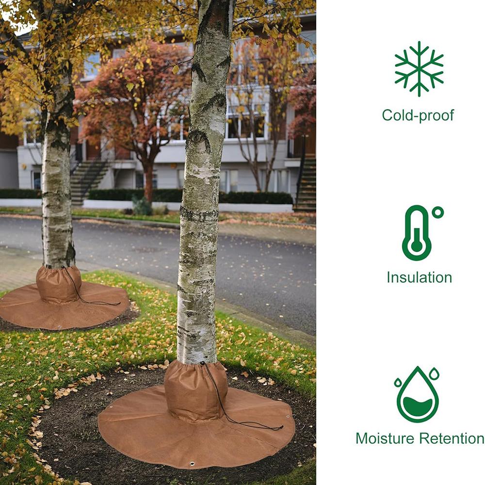 Winter Plant Root Insulation Bag for Tropical Trees 30 X 30 X 100cm Drawstring Protective Cover Anti Freeze Bubble Wrap