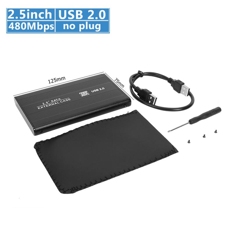 2.5/3.5 inch HDD Case USB3.0/2.0 to SATA Port SSD HDD Hard Drive Case Enclosure 5Gbps USB 3.0 External Solid State Hard Disk Box