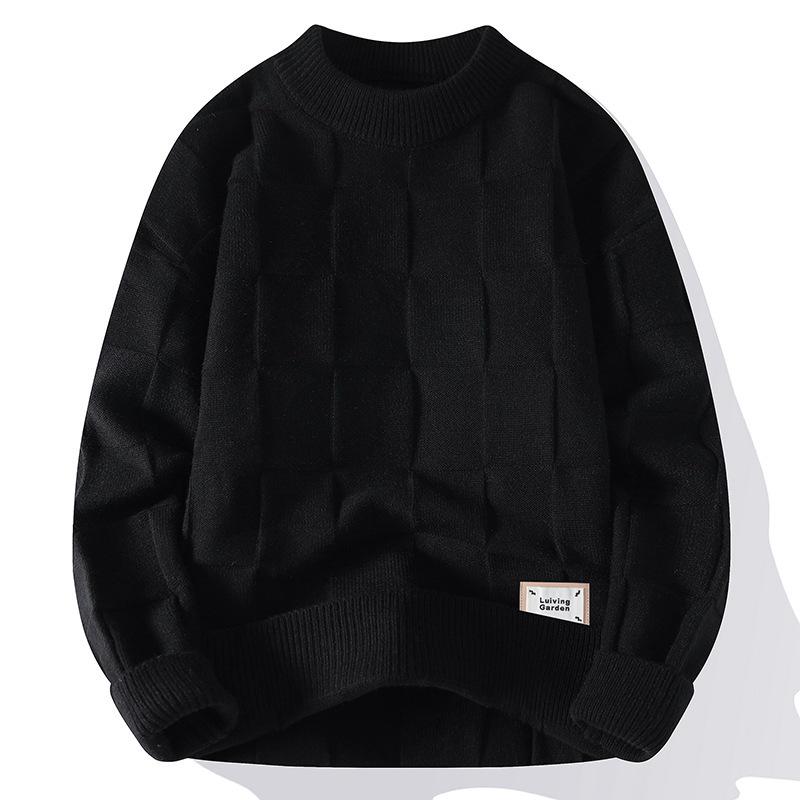 

New Style 2025 A/W Men s Casual Round Neck Sweater 3XL чорний