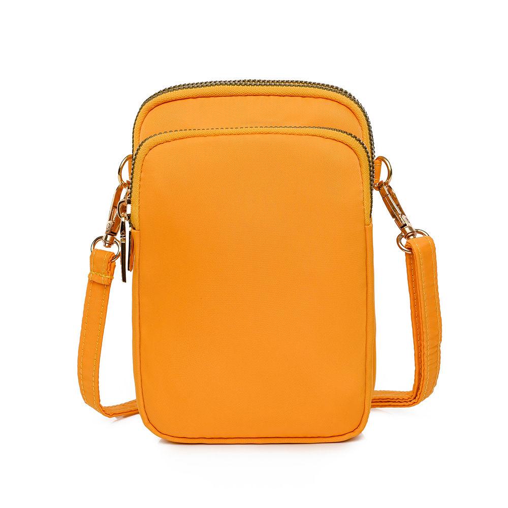 Bolsa para Celular Bolsa Transversal Feminina Mini Bolsa de Lona Versátil Estilo Vertical Ombro Único Porta-Chaves Porta-Moedas