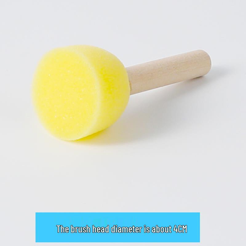 Kids' Painting Sponge Brush Set - 4 Mushroom Stamp Tools for Finger Painting Graffiti