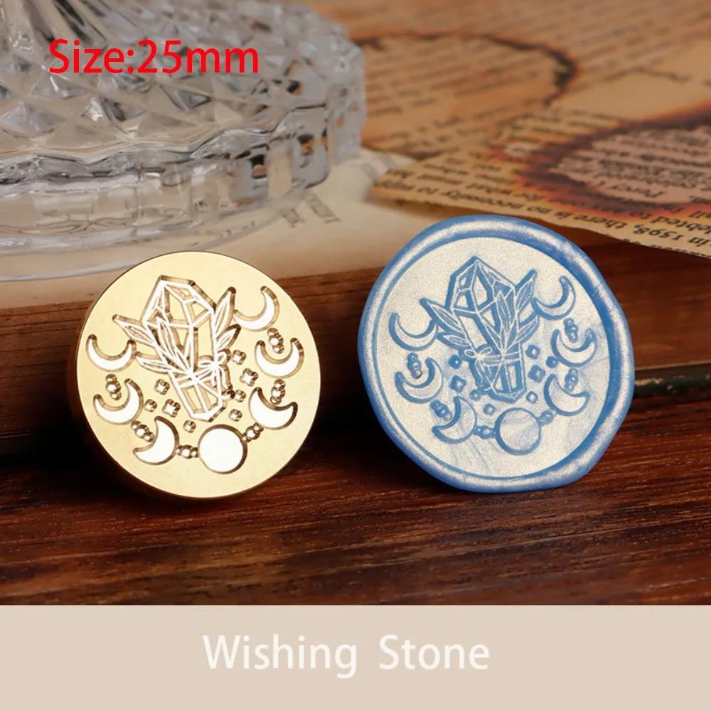 Wooden Wax Sealing Stamp Handle Brass Sealing Wax Stamps Head Retro Rosewood Handle Wax Seal Copper Head for Scrapbooking