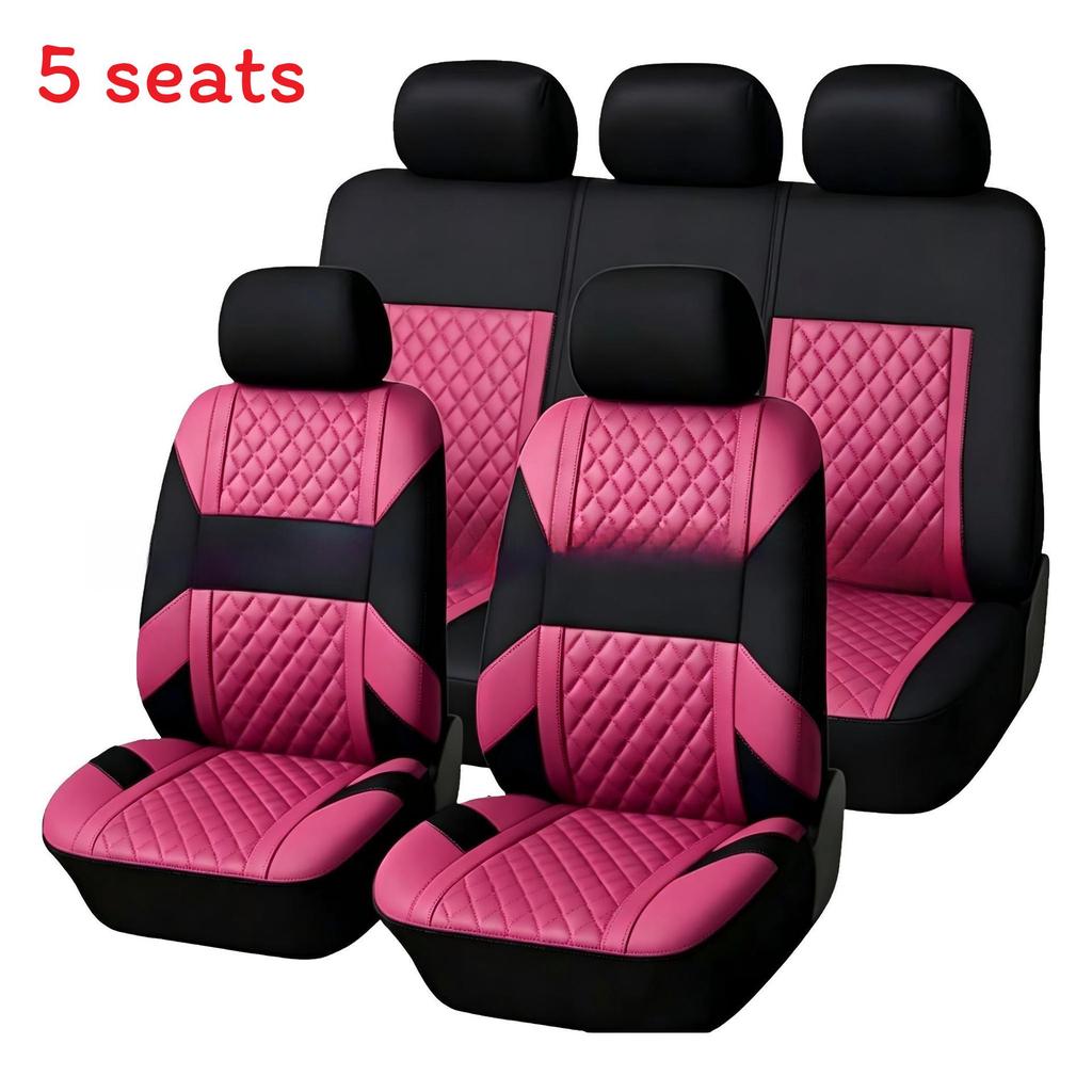 Autositzbezug Set Polyester Universal Ganzjahres mit Kreuzschraffur-Struktur für Familienfahrzeuge