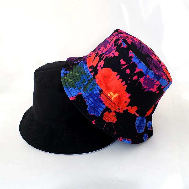New Street Graffiti  Men's Bucket Hat Double-Sided Hip Hop   Outdoor Women Caps Beach Sun Protect Fishing Unisex Bonnet
