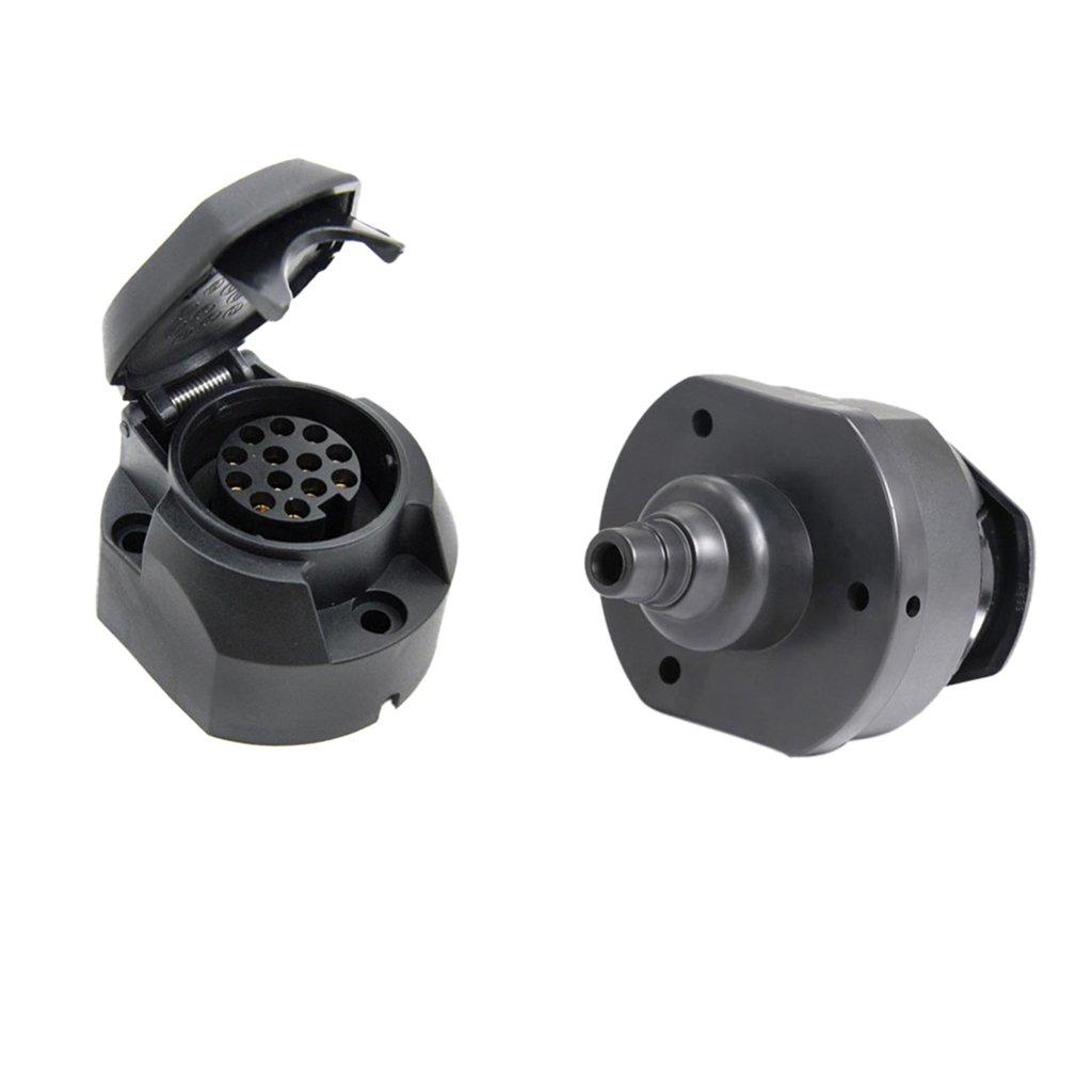 Sharplace 13 Pin Trailer Female Socket Dust Cap Connector Tow Socket