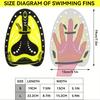 1 Pair Swim Hand Paddles, Professional Swimming Webbed Golves, For Water Sports Training
