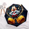 Disney Mickey Mouse Automatic Open/Close Umbrella - Cute Umbrella with Cute Design, Portable 3-Fold Compact Umbrella