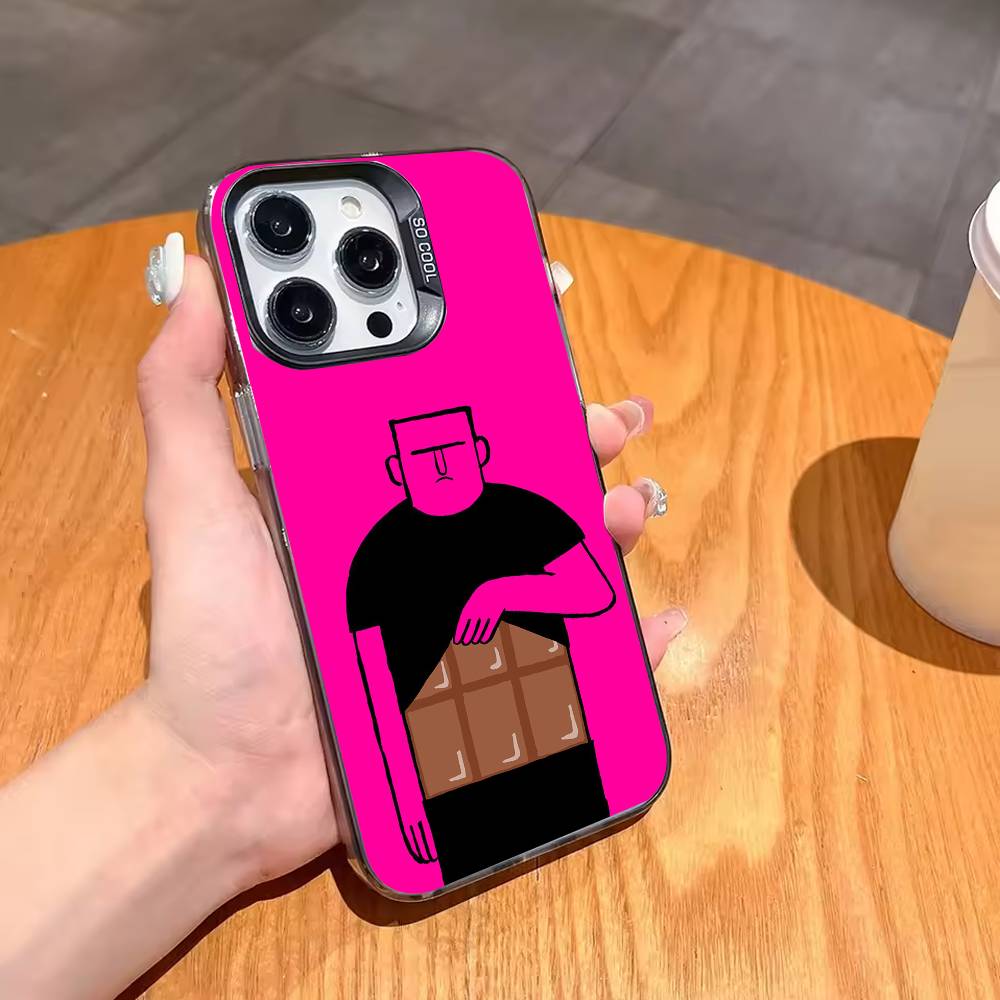 J-Jean J-Jullien M-Minimalist Art Phone Case For iPhone17,16,15,14,13,12,11,Pro,MAX White Matte Shockproof Cover
