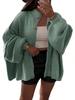 Autumn/Winter Solid Color Knit Button Cardigan with Large Sleeves - Casual Style