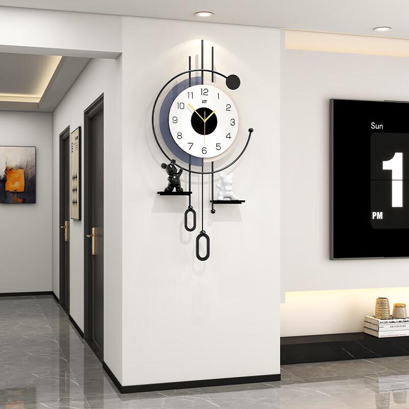 Jiujiuda Modern Minimalist Light Luxury Wall Clock Overall 42x88cm (Dial 29cm)